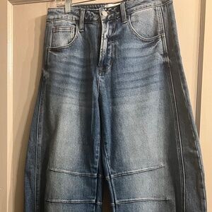 barrel leg jeans